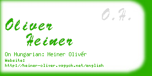 oliver heiner business card